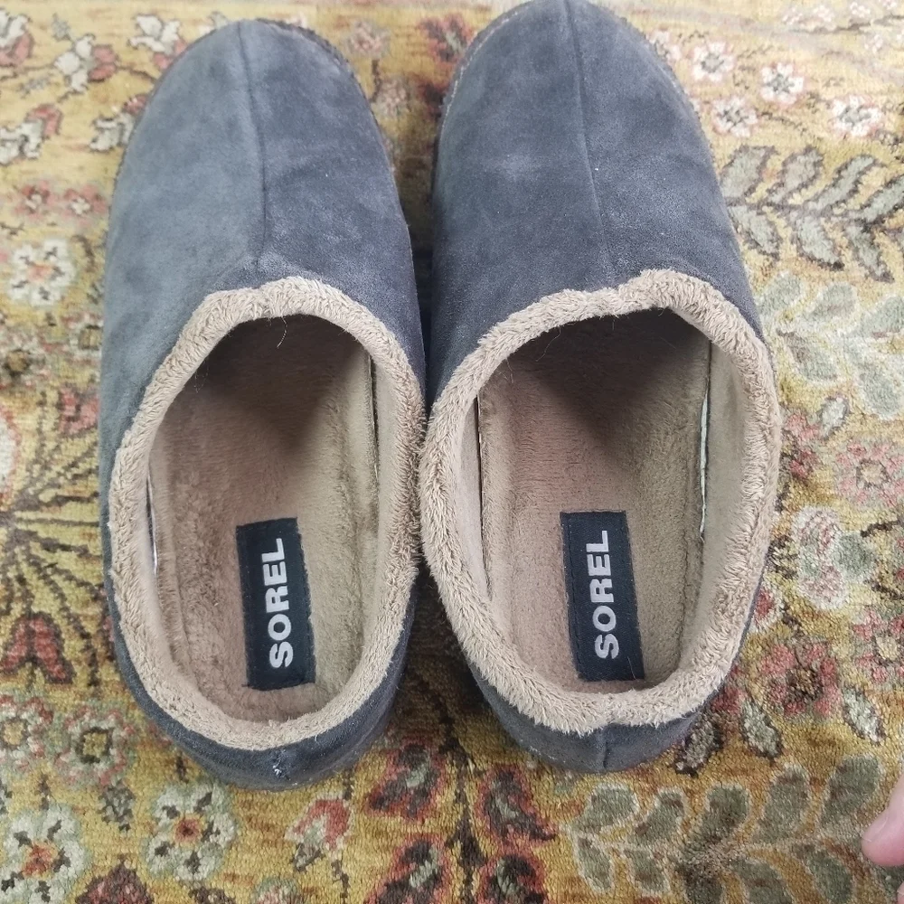 Sorel Lanner Ridge II fleece suede mule slipper womens 7 kids 5